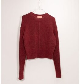 DESIGNERS REMIX DESIGNERS REMIX Verona cropped seam knit burgundy