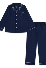 RALPH LAUREN RALPH LAUREN Pyjama meisje blauw met witte afboording