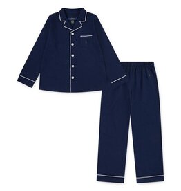 RALPH LAUREN RALPH LAUREN Pyjama meisje blauw met witte afboording