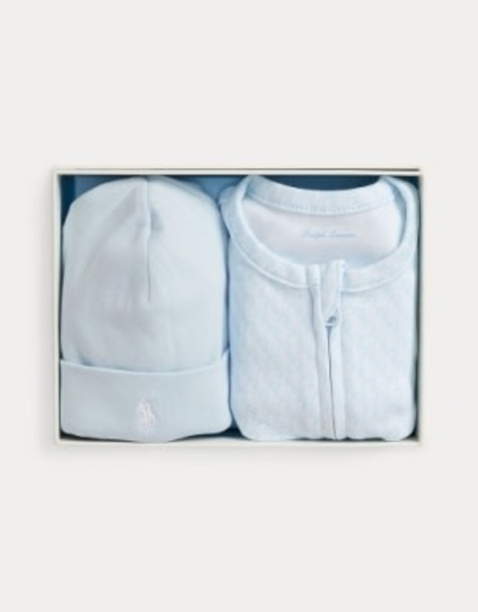 RALPH LAUREN RALPH LAUREN Geschenkdoos babypakje + muts lichtblauw