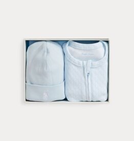 RALPH LAUREN RALPH LAUREN Geschenkdoos babypakje + muts lichtblauw