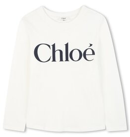 CHLOE CHLOE Tshirt lange mouw offwhite