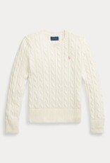 RALPH LAUREN RALPH LAUREN Kabeltrui warmwit/roze paardje