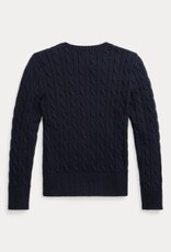 RALPH LAUREN RALPH LAUREN Kabeltrui meisje donkerblauw/wit paardje