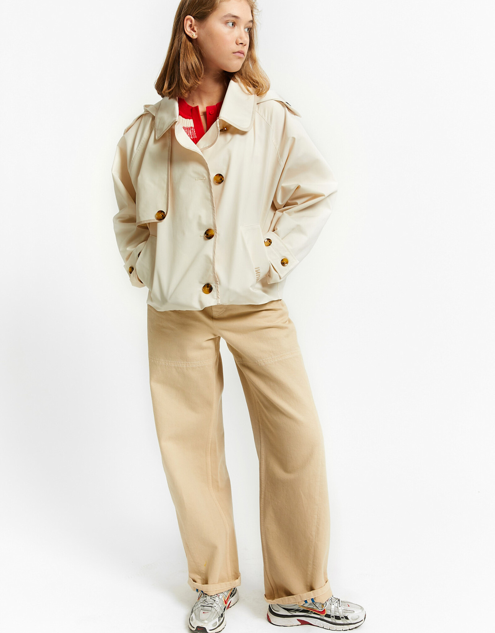 INDEE INDEE Voyage trench jacket off white