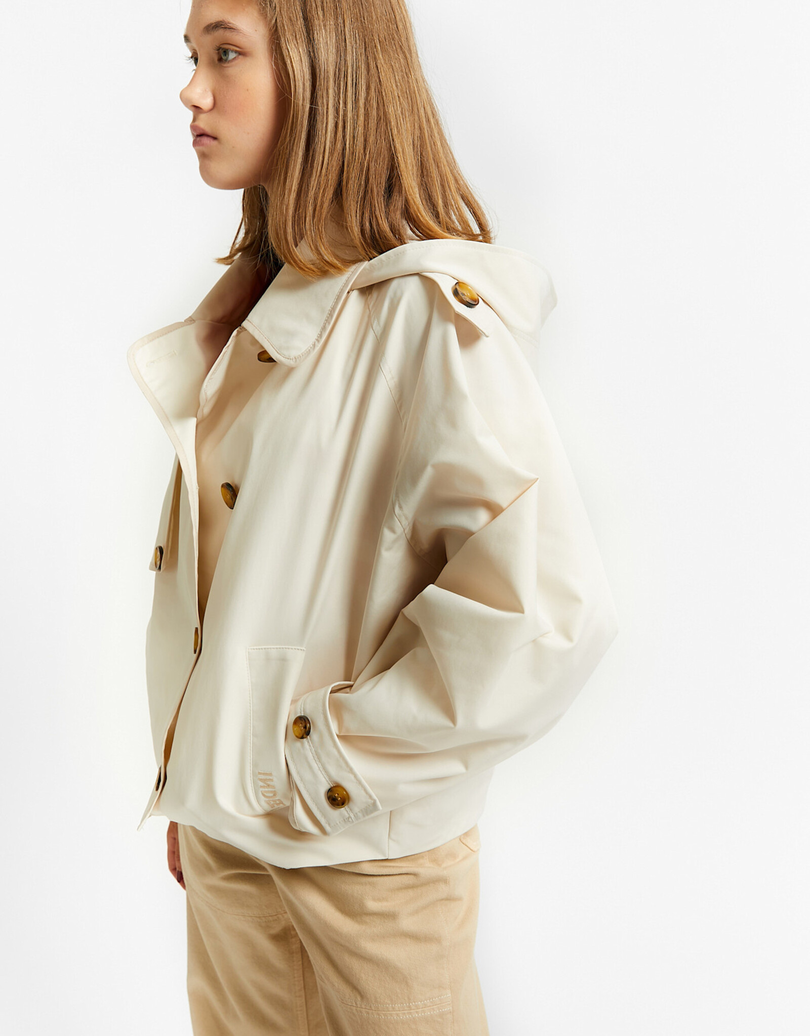 INDEE INDEE Voyage trench jacket off white