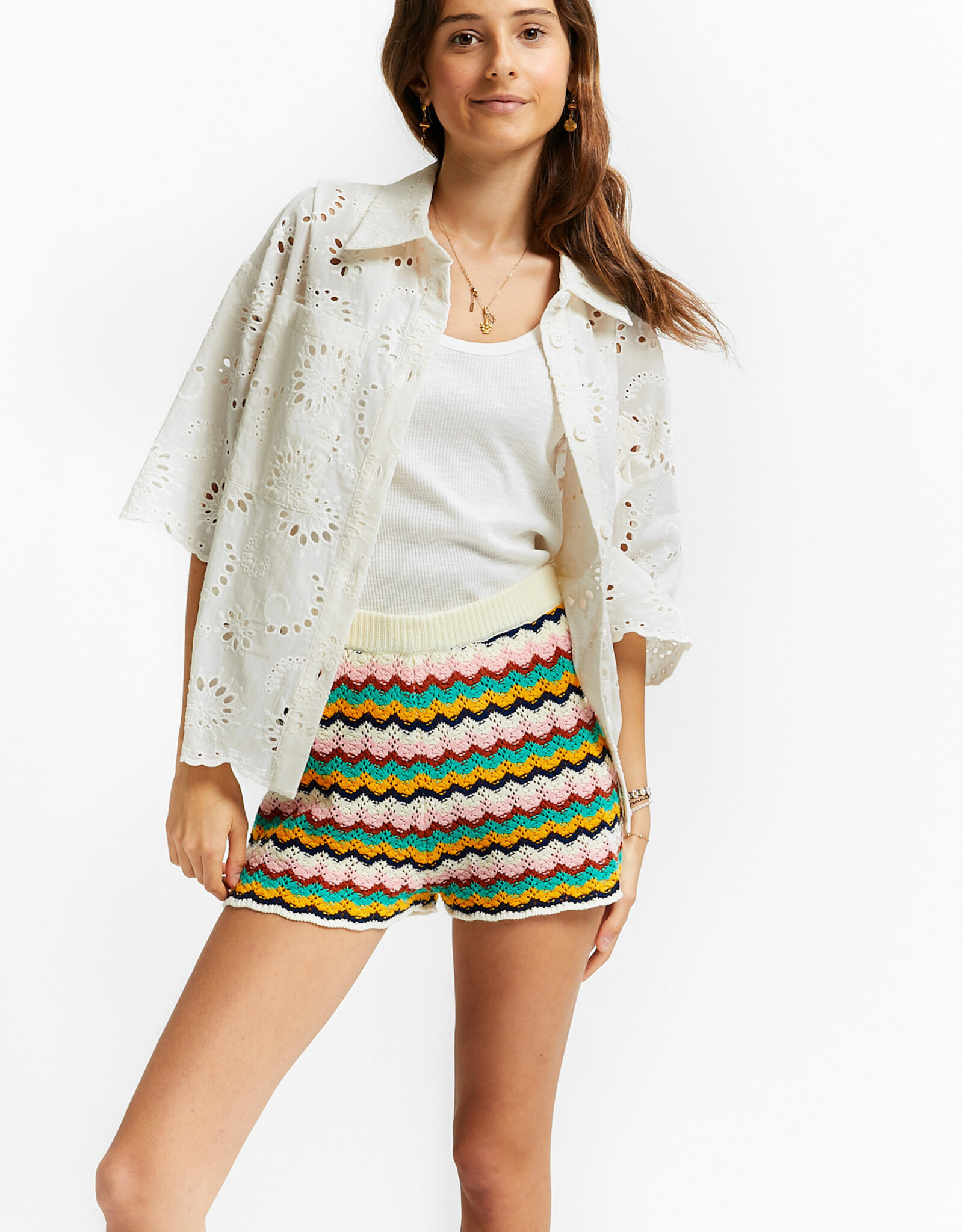 INDEE INDEE Vegetal tank top off white