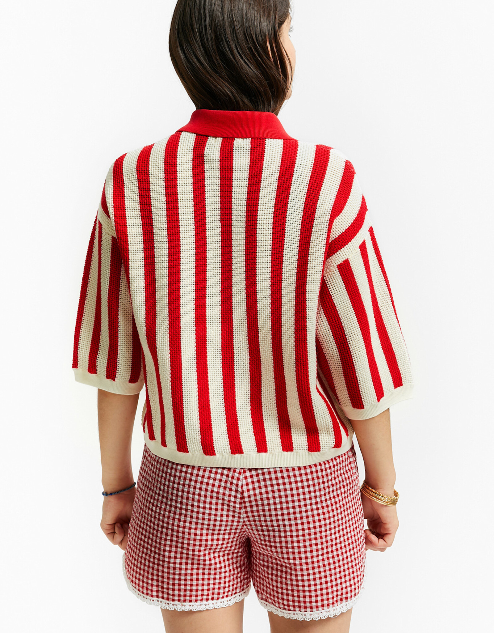 INDEE INDEE Varnish striped polo red