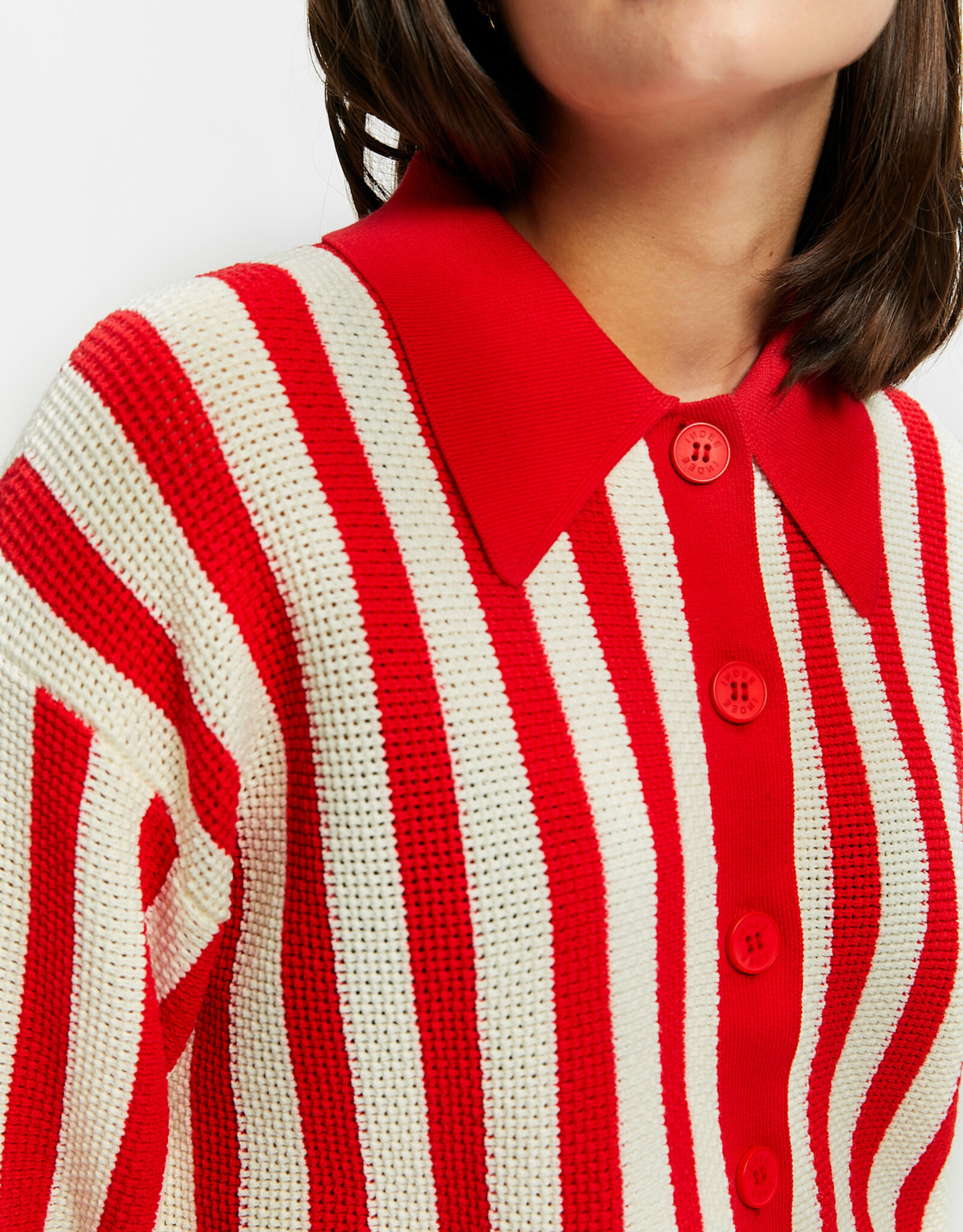 INDEE INDEE Varnish striped polo red