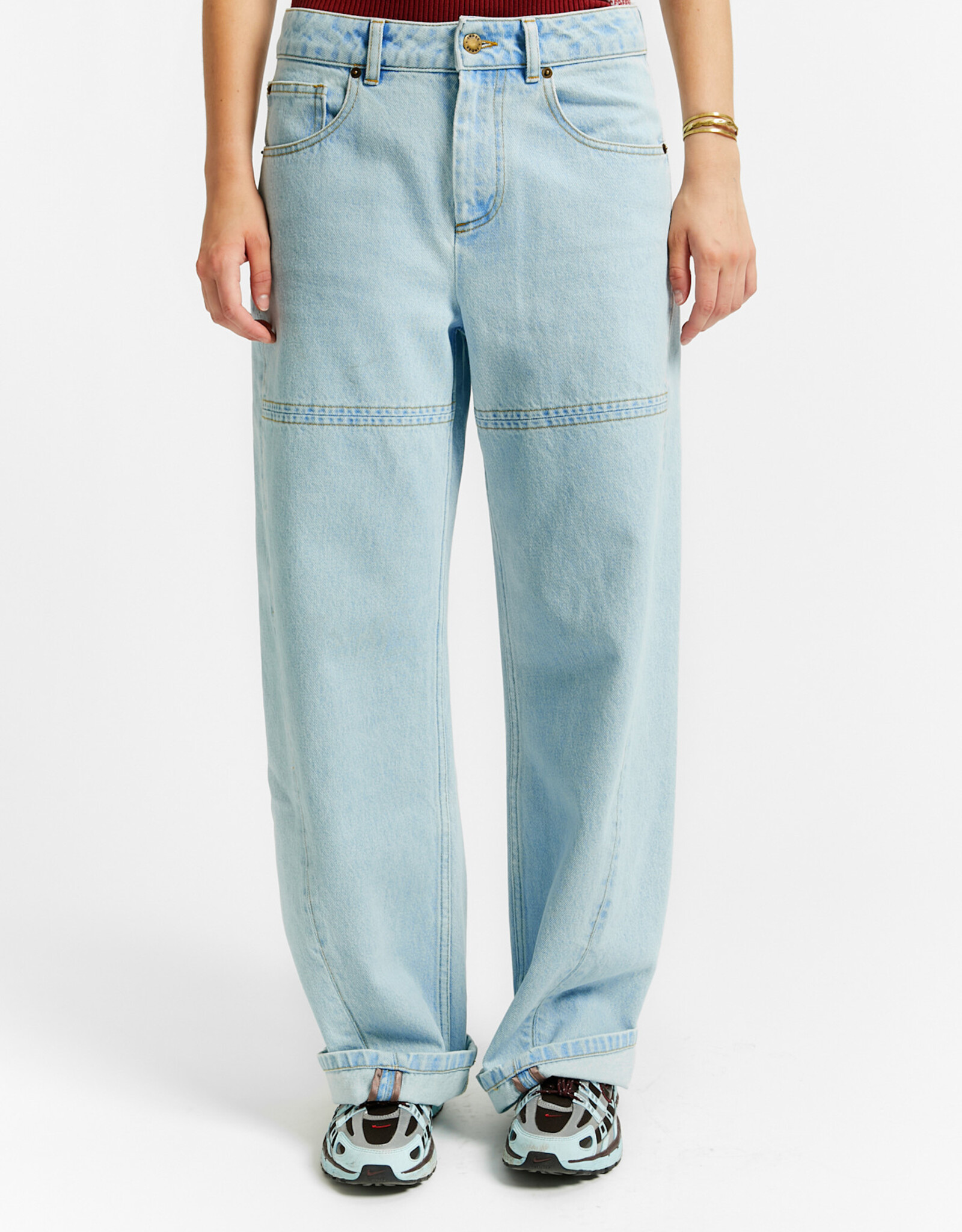 INDEE INDEE Vancouver wide leg baggy bleach denim