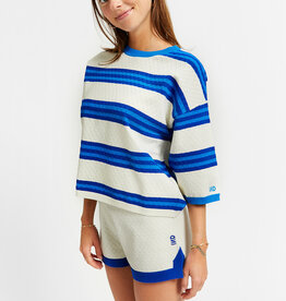 INDEE INDEE Velvet box pullover stripes blue