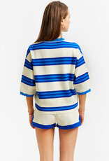 INDEE INDEE Velvet box pullover stripes blue