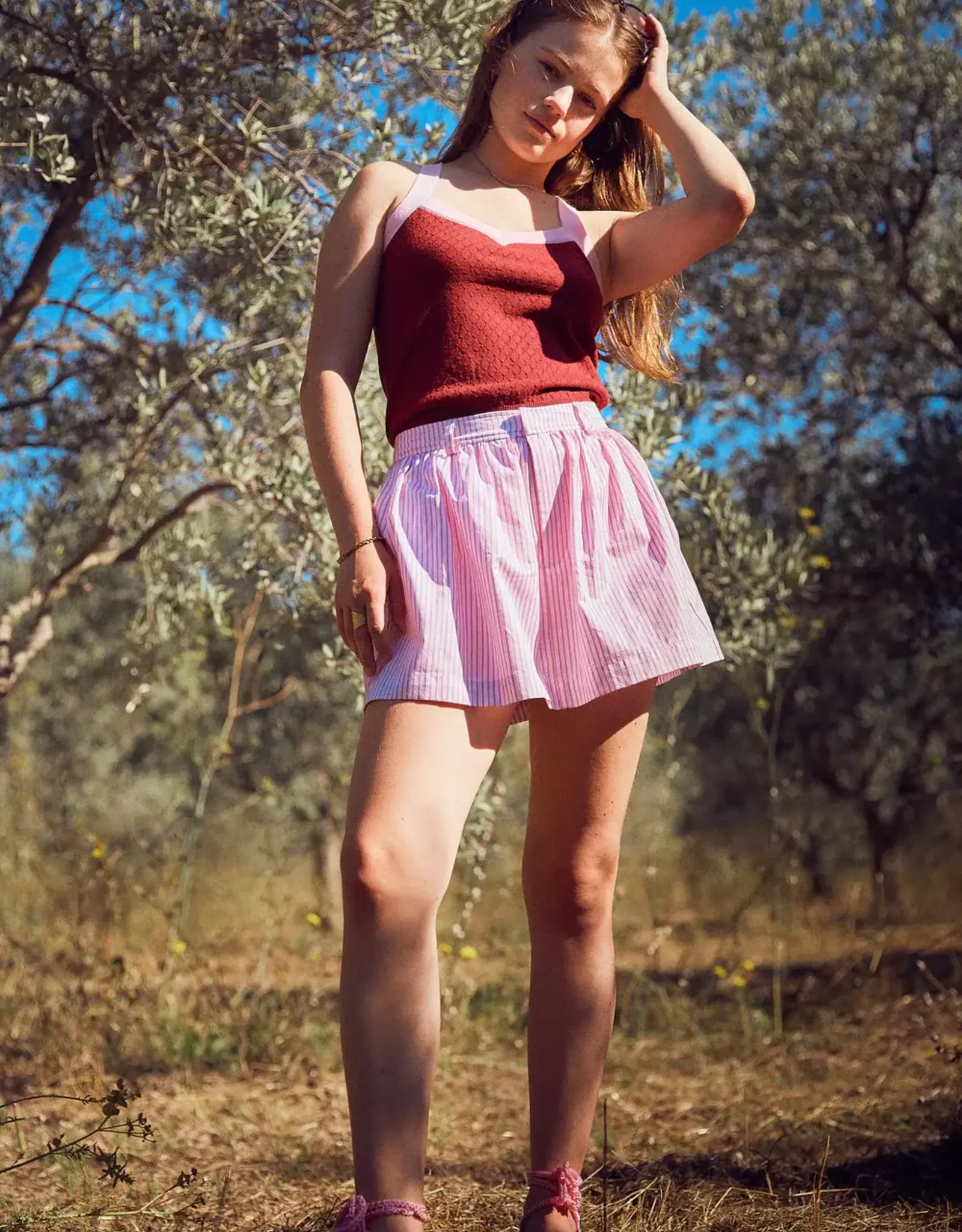 INDEE INDEE Vincennes skirt pink