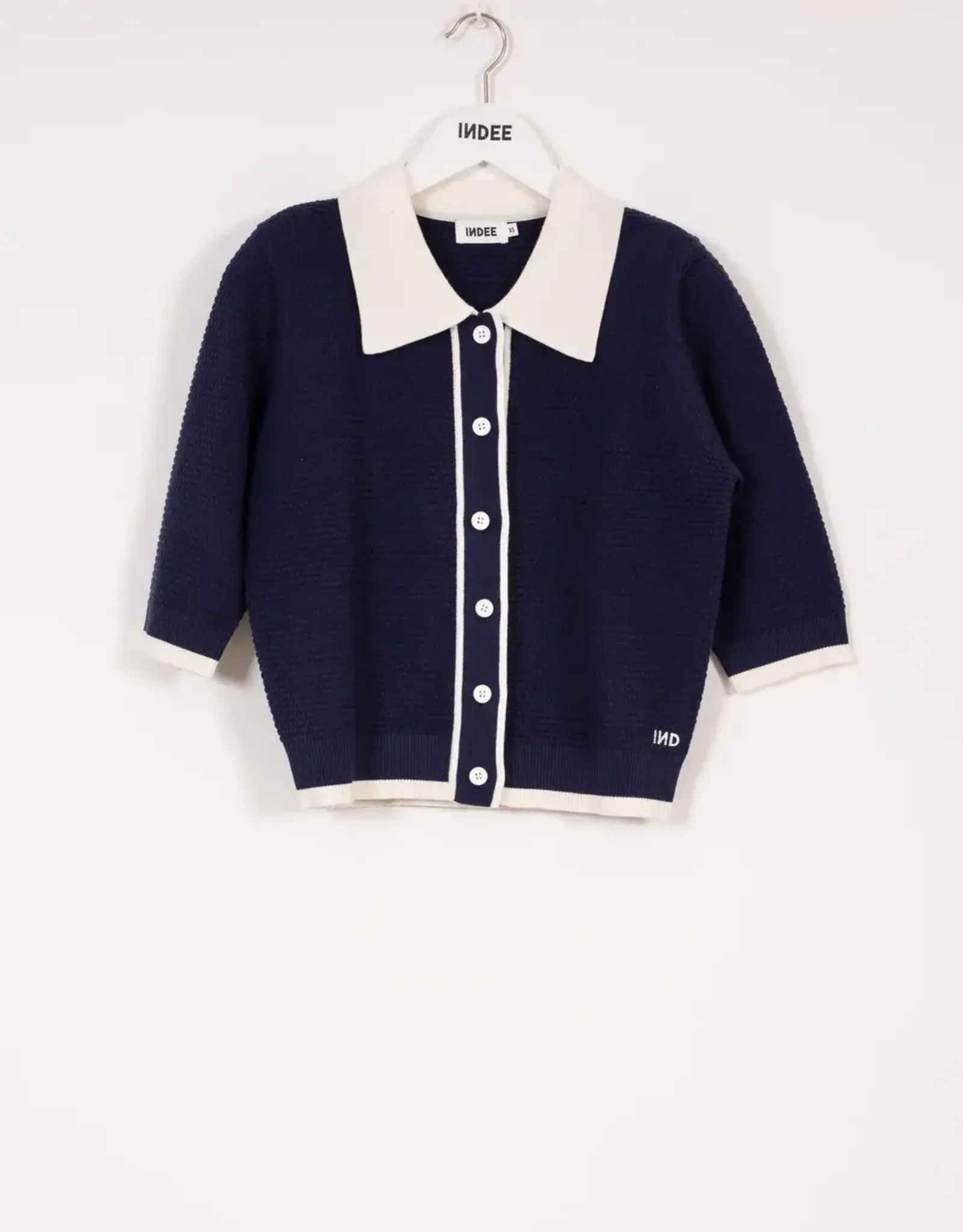 INDEE INDEE View polo collar navy
