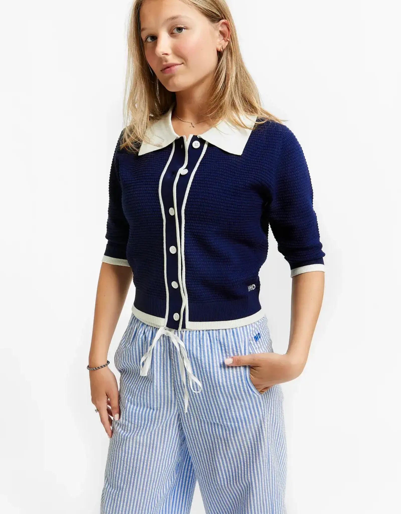 INDEE INDEE View polo collar navy