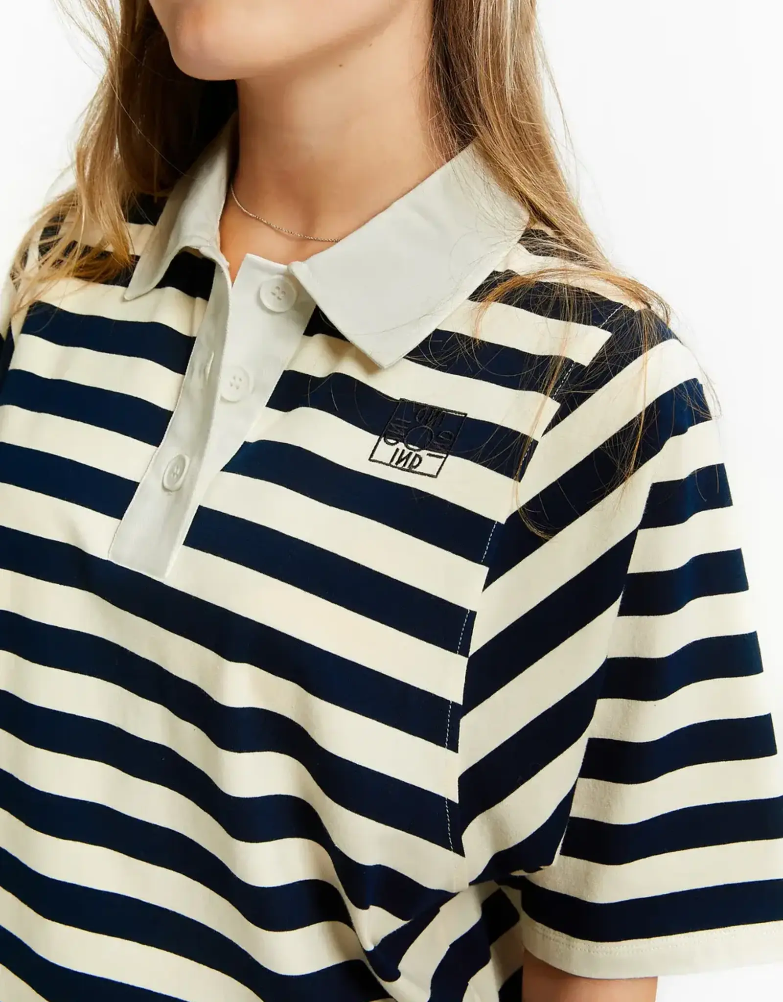 INDEE INDEE Visible stripes polo navy
