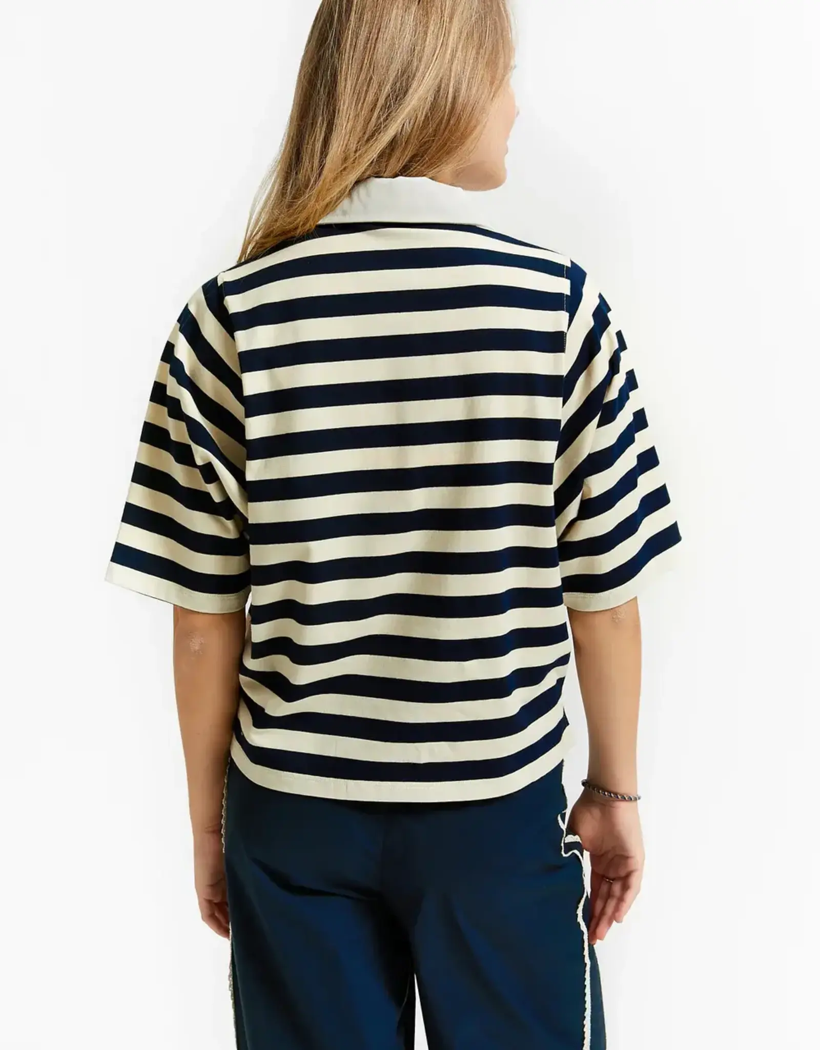 INDEE INDEE Visible stripes polo navy