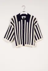 INDEE INDEE Varnish striped polo navy