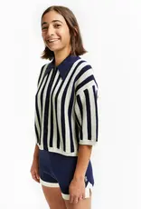 INDEE INDEE Varnish striped polo navy