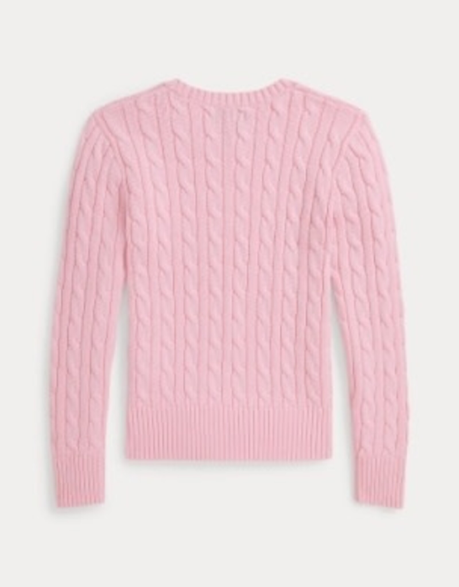 RALPH LAUREN RALPH LAUREN Pull kabel meisje roze met wit paardje