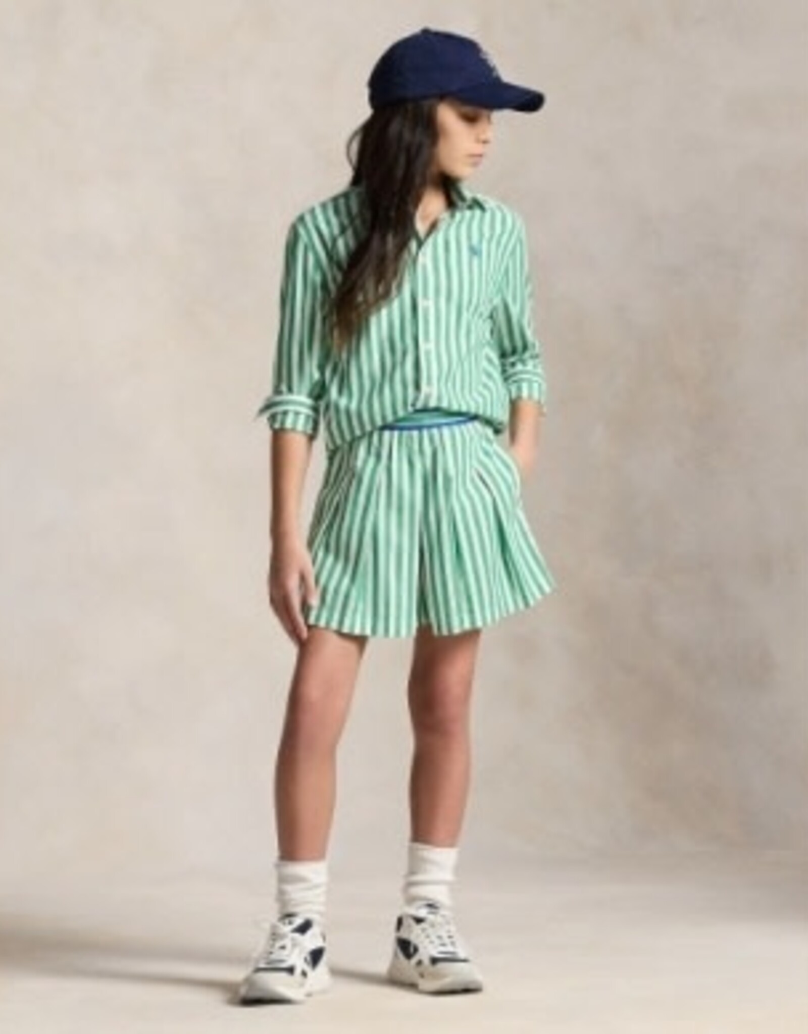 RALPH LAUREN RALPH LAUREN Short gestreept groen/wit