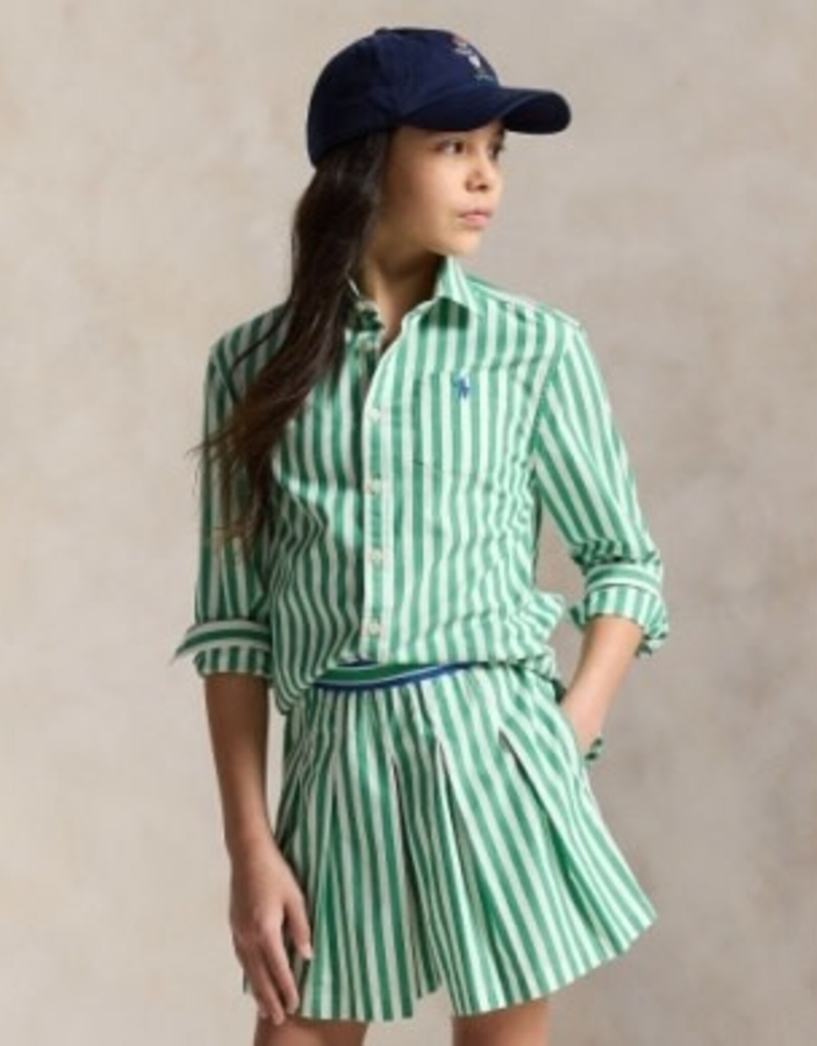 RALPH LAUREN RALPH LAUREN Bloes gestreept groen/wit