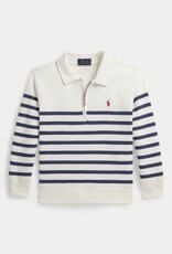 RALPH LAUREN RALPH LAUREN Sweater rits bovenaan streep wit/blauw