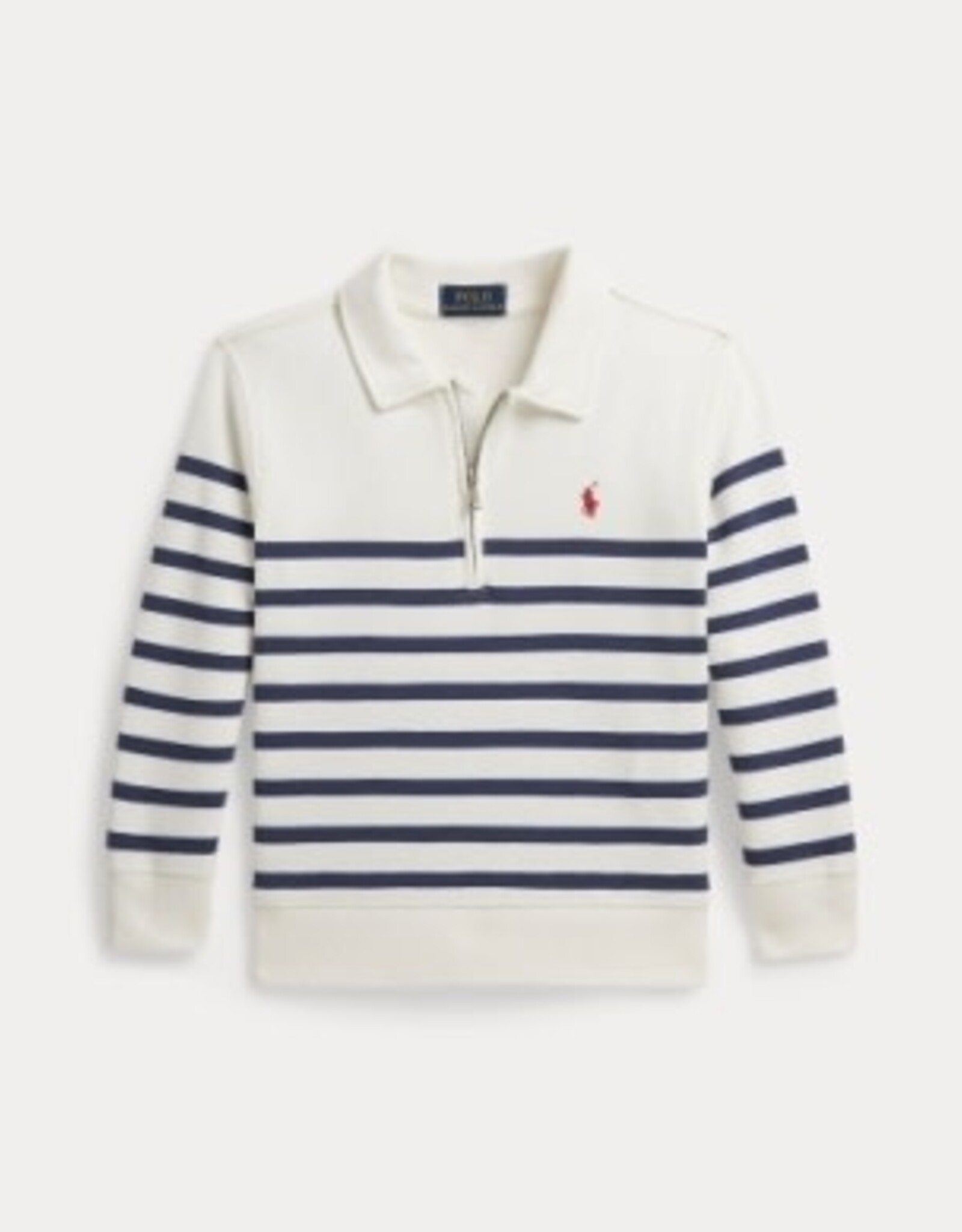 RALPH LAUREN RALPH LAUREN Sweater rits bovenaan streep wit/blauw