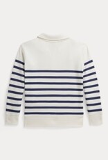 RALPH LAUREN RALPH LAUREN Sweater rits bovenaan streep wit/blauw