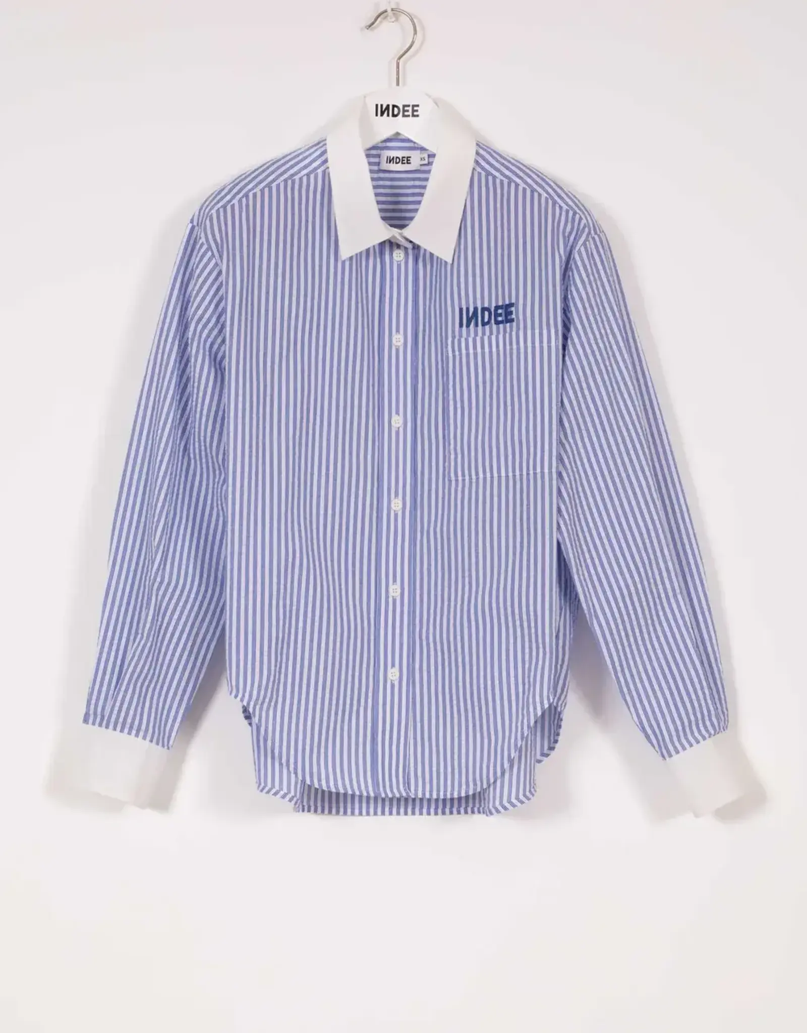 INDEE INDEE Vizcaya striped shirt hydra blue