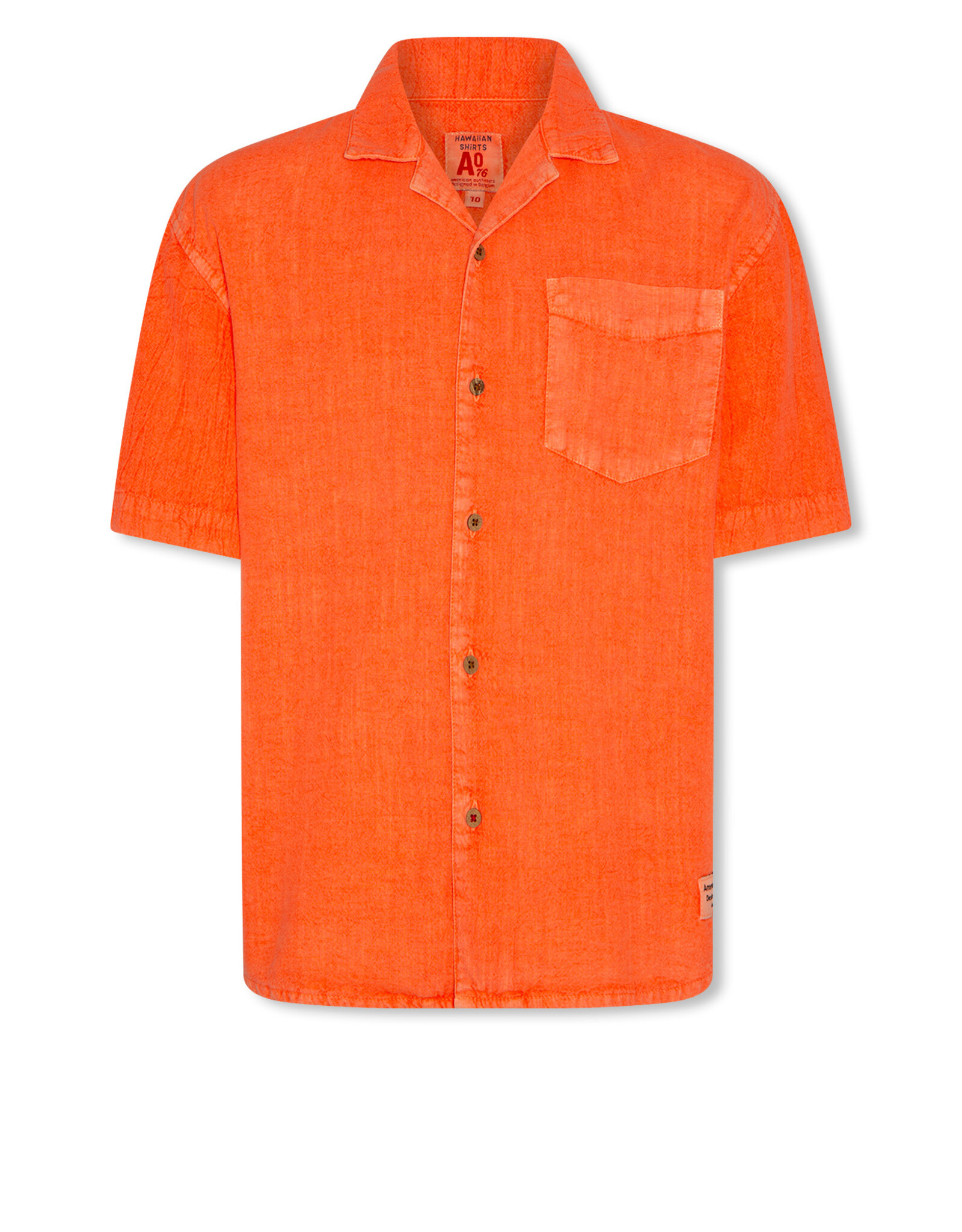 AMERICAN OUTFITTERS Ao76 Hawaiian shirt jean fluo orange