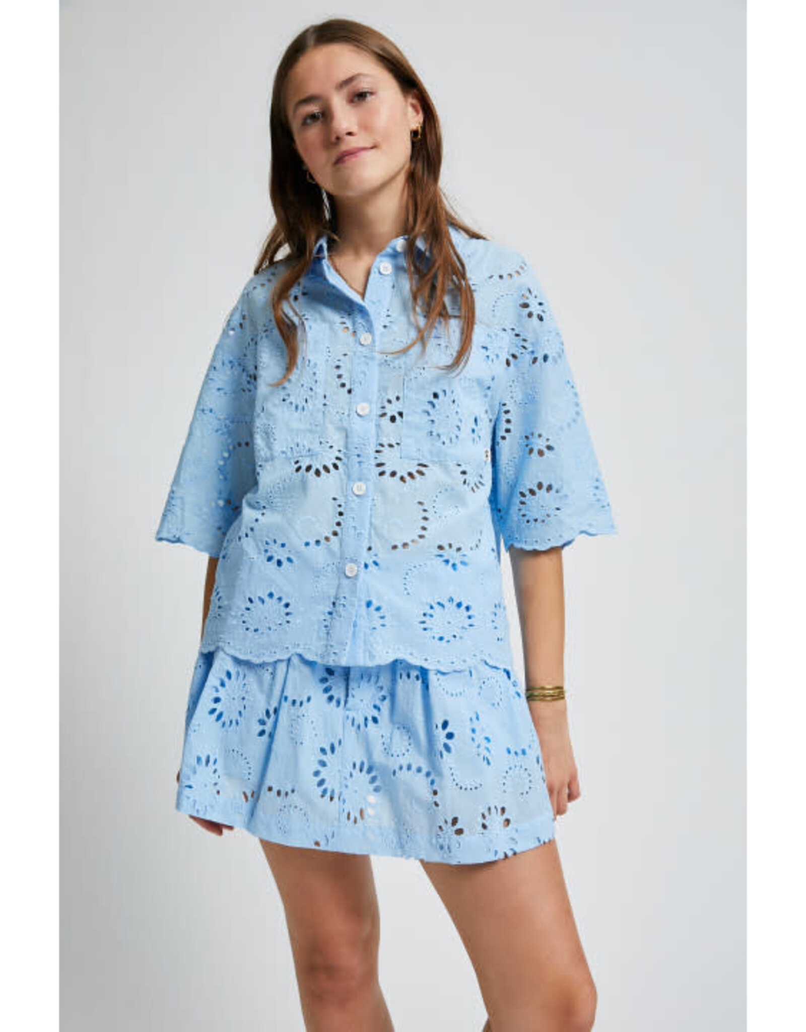 INDEE INDEE Valbelle shirt hydra blue