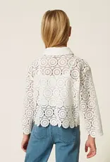 TWIN SET TWIN SET Blouse kant off white GJ2Q25