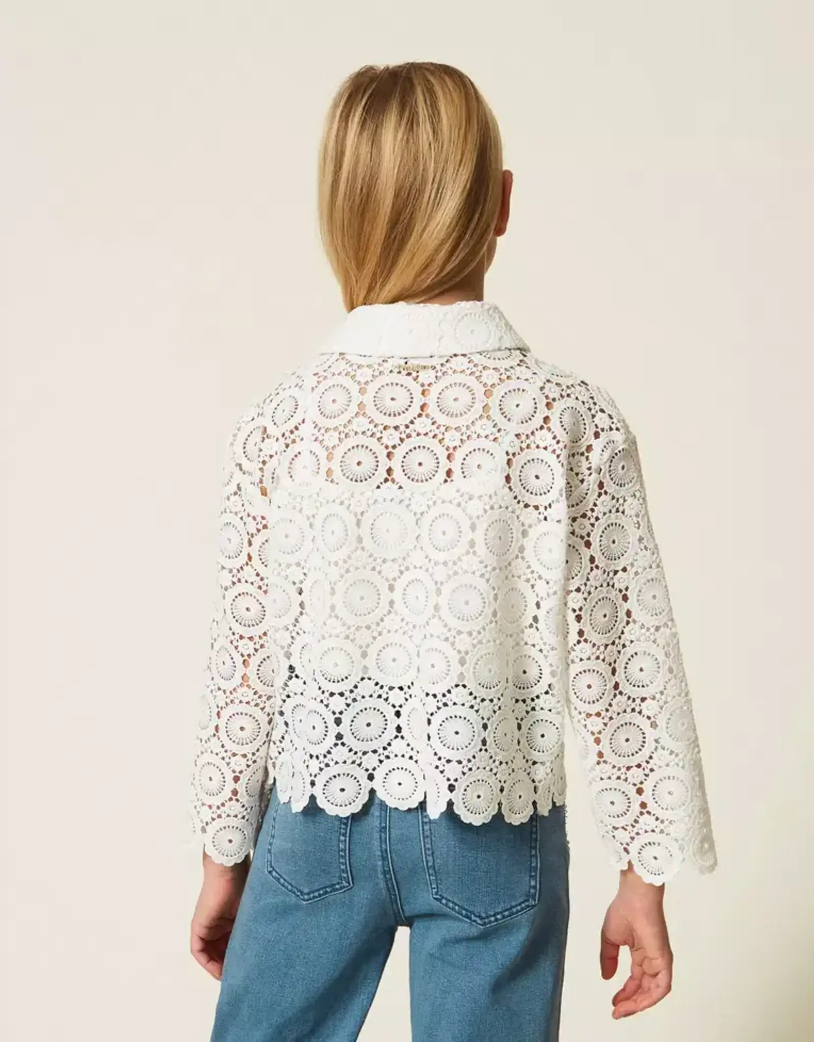 TWIN SET TWIN SET Blouse kant off white GJ2Q25