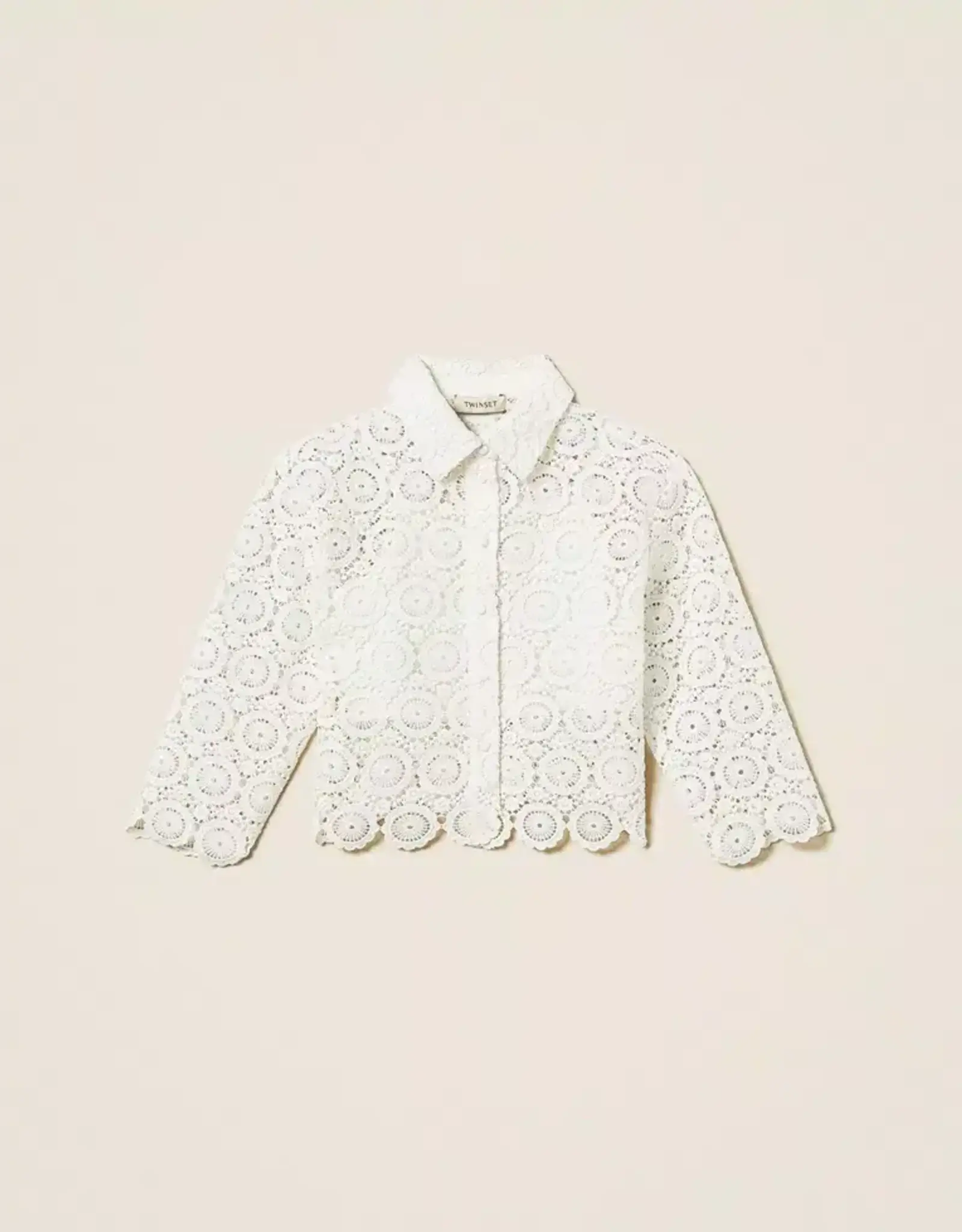 TWIN SET TWIN SET Blouse kant off white GJ2Q25