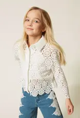 TWIN SET TWIN SET Blouse kant off white GJ2Q25