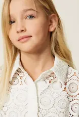 TWIN SET TWIN SET Blouse kant off white GJ2Q25