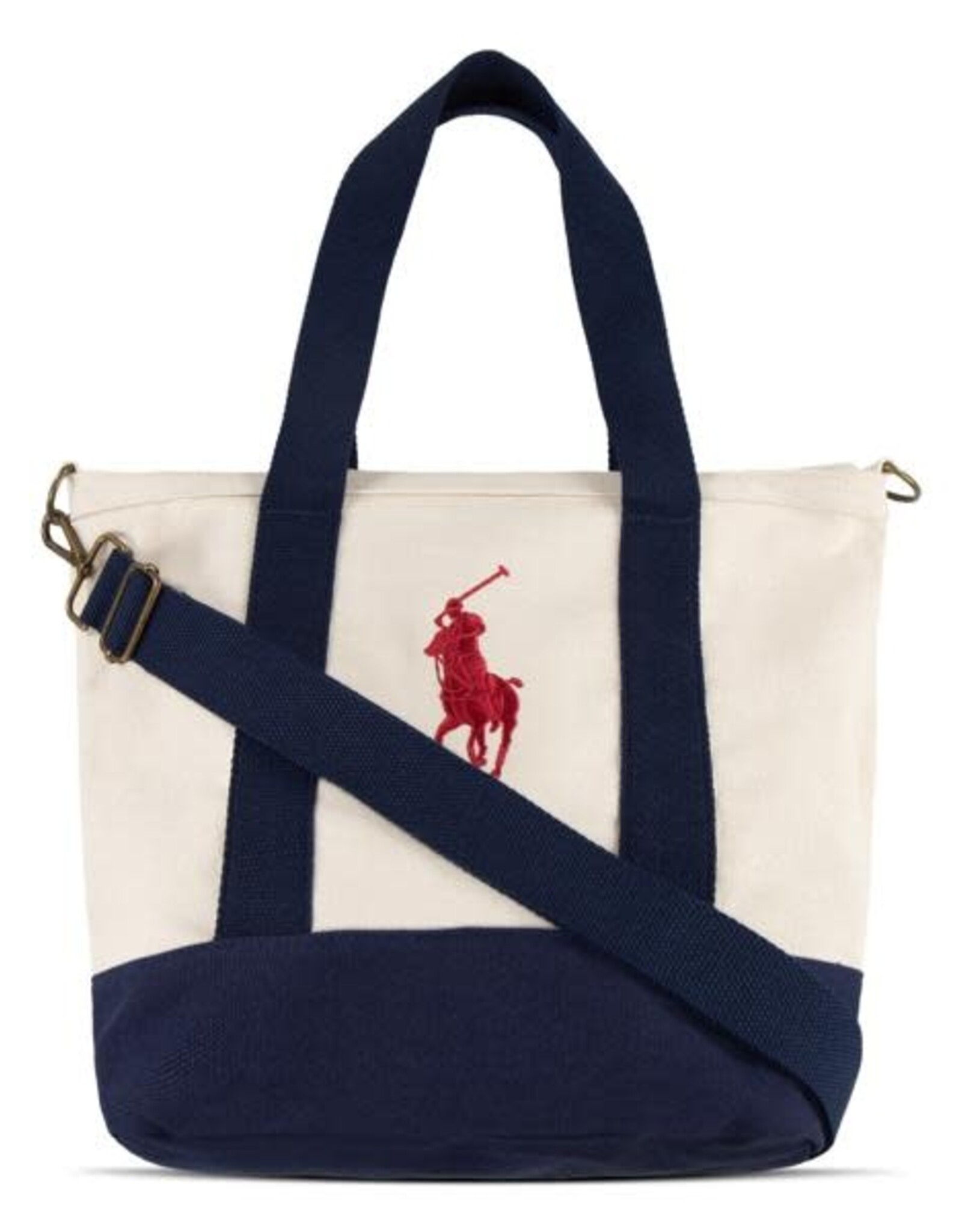 RALPH LAUREN RALPH LAUREN Tote bag wit/navy