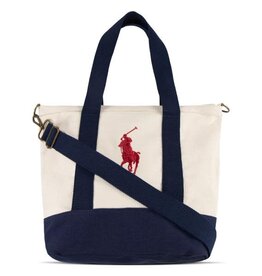 RALPH LAUREN RALPH LAUREN Tote bag wit/navy