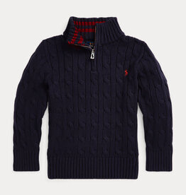 RALPH LAUREN RALPH LAUREN Kabelpull halfzipper blauw