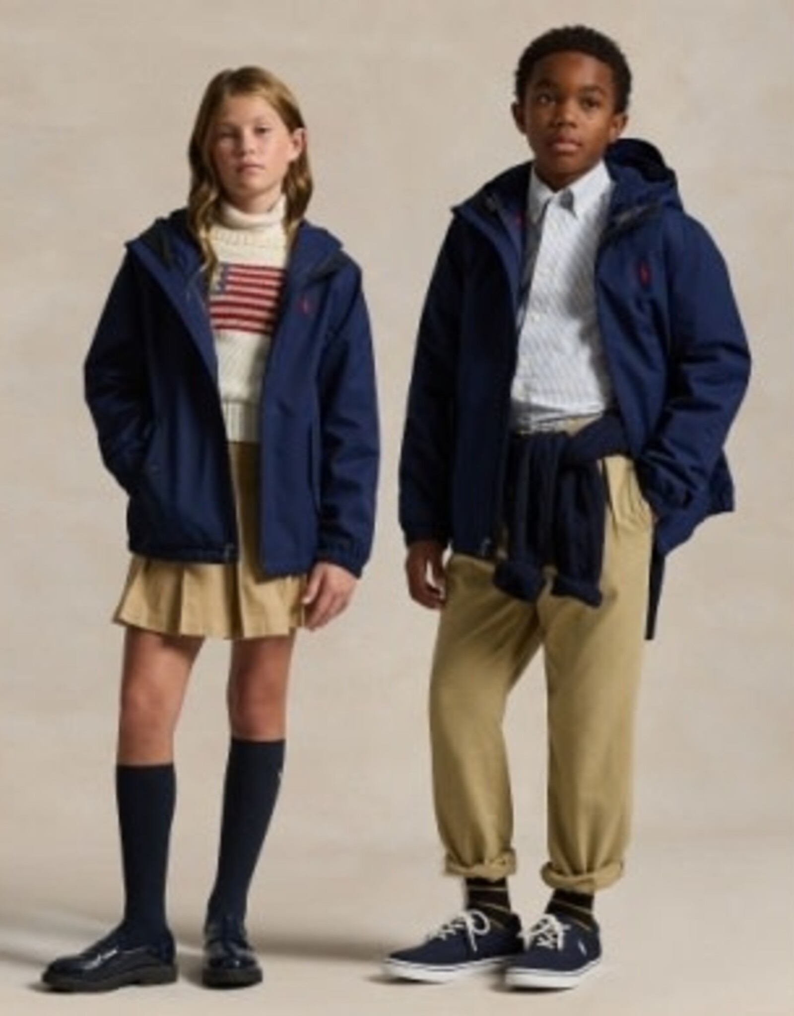 RALPH LAUREN RALPH LAUREN Jas met kap blauw