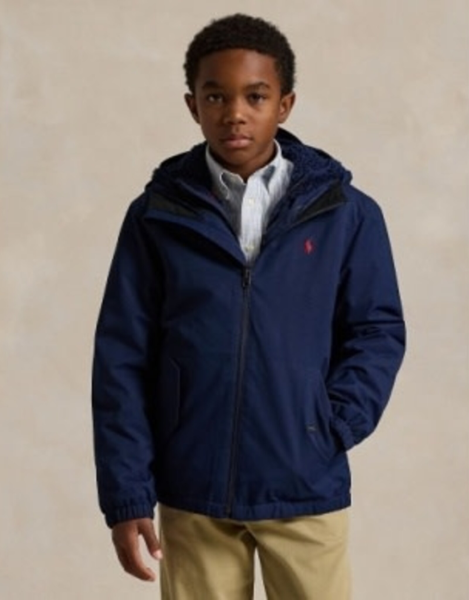 RALPH LAUREN RALPH LAUREN Jas met kap blauw