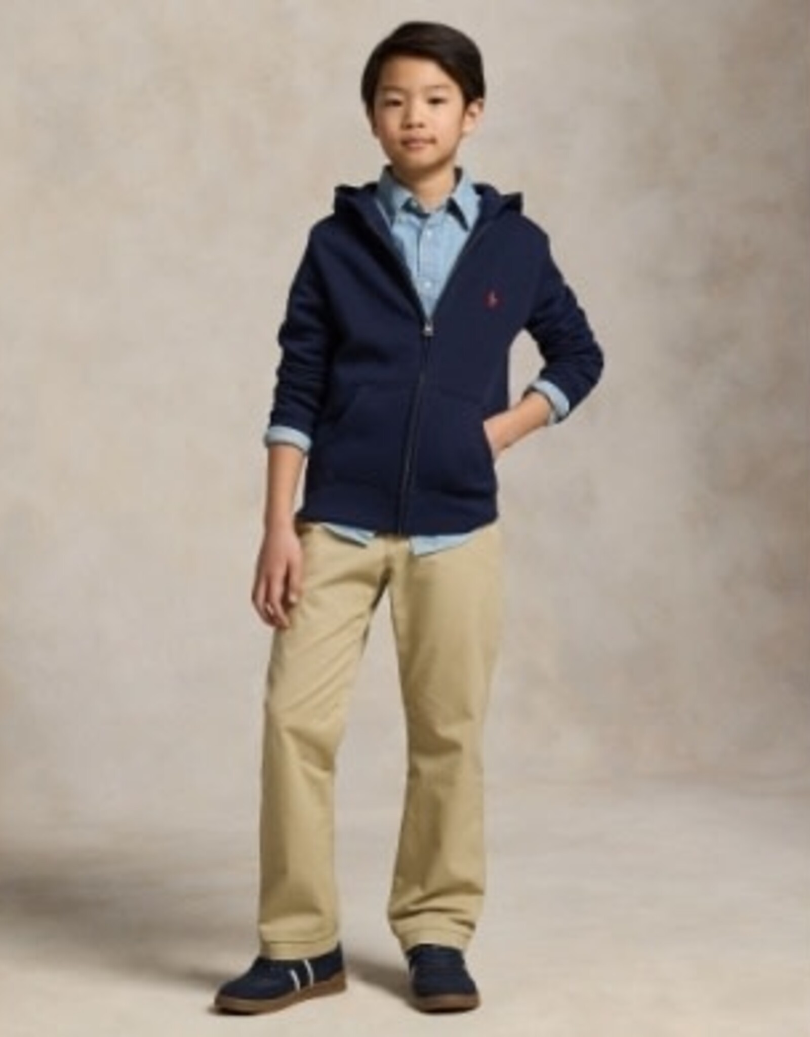 RALPH LAUREN RALPH LAUREN Sweater met rits en kap blauw