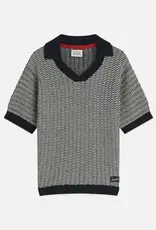 SCOTCH & SODA SCOTCH & SODA Polo gebreid carbon stripe