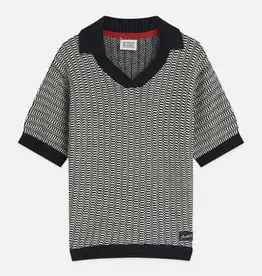 SCOTCH & SODA SCOTCH & SODA Polo gebreid carbon stripe