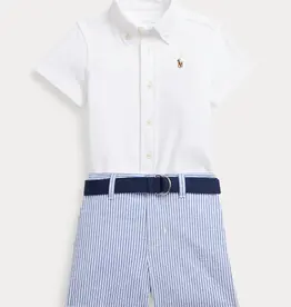 RALPH LAUREN RALPH LAUREN Baby polo wit bruin paardje