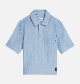 SCOTCH & SODA SCOTCH & SODA Polo chambray bleu