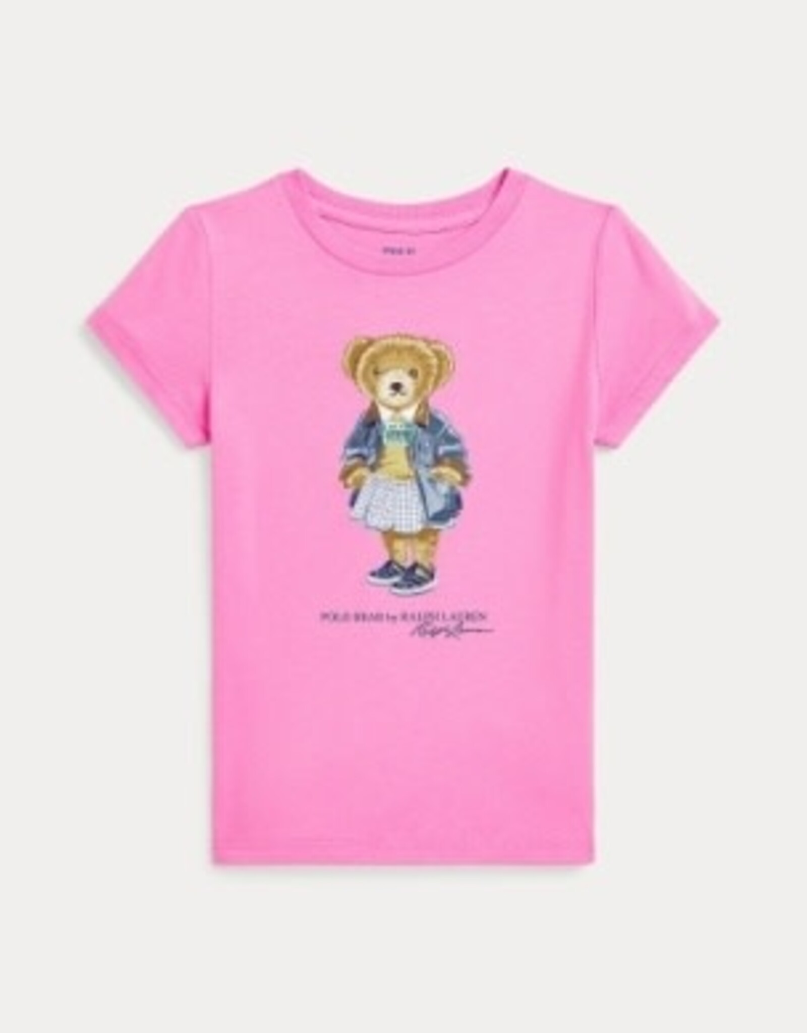 RALPH LAUREN RALPH LAUREN T-shirt met beer laguna pink