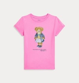 RALPH LAUREN RALPH LAUREN T-shirt met beer laguna pink