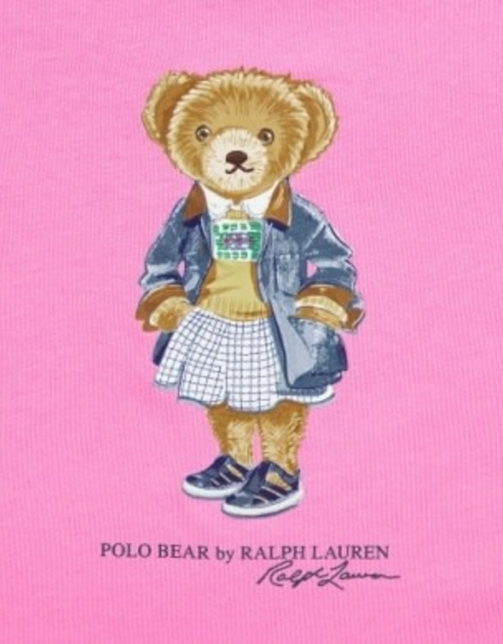 RALPH LAUREN RALPH LAUREN T-shirt met beer laguna pink